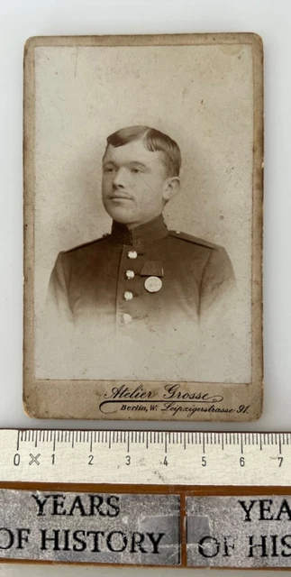 CDV Foto photo Soldat Portrait 1905-18 Atelier Grosse Berlin