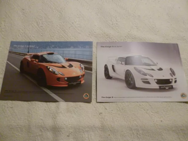 Lotus Exige S Car Brochure Leaflets 2008 2009 X2 Uk Items