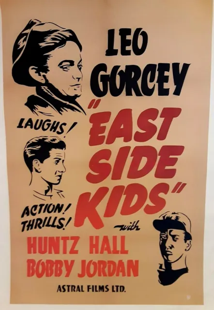 poster on linen EAST SIDE KIDS '40-'44 Original Stock Canadian 1sht LINENBACKED