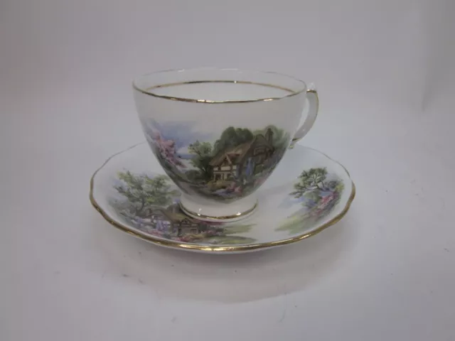 Royal Vale Thatched Cottage Cup and Saucer Bone China Made in England