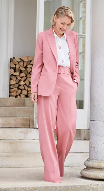 NEXT EMMA WILLIS Size 10 Jacket & 10 Trousers Pink Coral Matching Suit Set  Bnwt £49.00 - PicClick UK