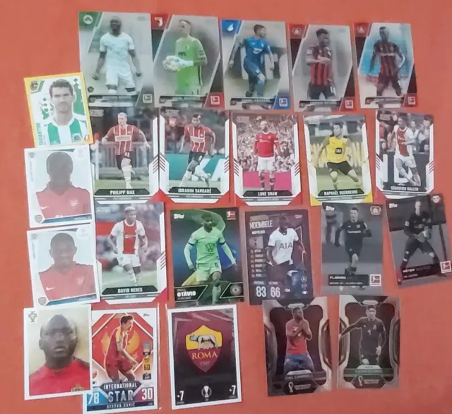 Lote Granel Cartas Y Cromos variados .. Fifa Score / Prizm Qatar 2022 / Topps...