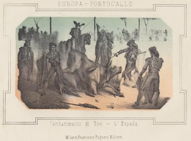 Portugal Ethnologie Original Litografía Pagnoni 1850