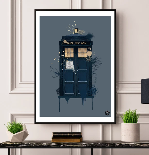 Dr Who Tardis Print - Sci Fi Dalek Poster Pop Police Wall Art Artwork gift decor