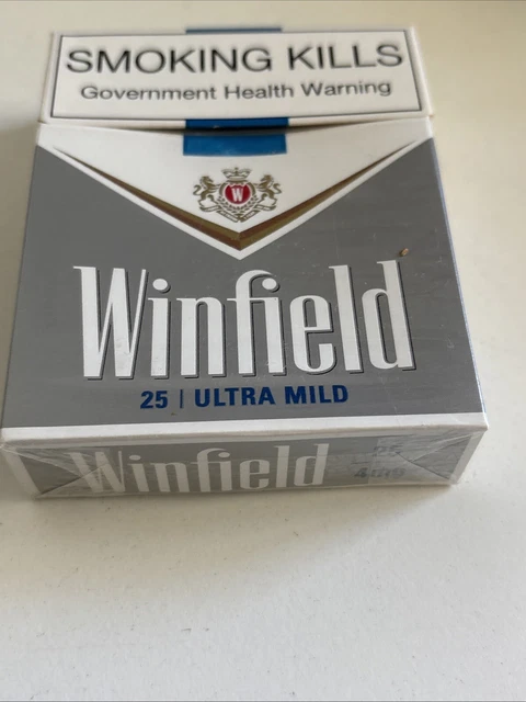 winfield blue cigarettes COLLECTABLE WINFIELD BLUE Ultra Mild 25's Empty Cigarette Packet Tobacco  (CX) $22.40