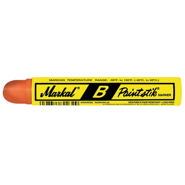 MARKAL 80224 Paint Marker,11/16 In.,Orange,PK12