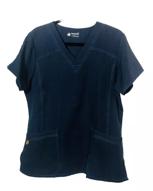 Women’s Scrub Top WonderWink 4-Way Stretch In Navy, Small