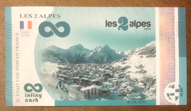 2024 Billet Infiny Cash Les 2 Alpes No 0 Euro Souvenir Schein Banknote Money