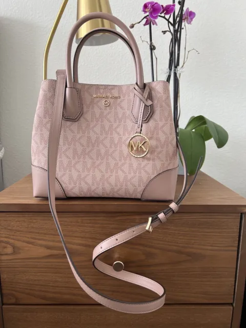 MICHAEL KORS Mercer Gallery Ballet Pink Small Ctr Zip Satchel MK Bag Used Once