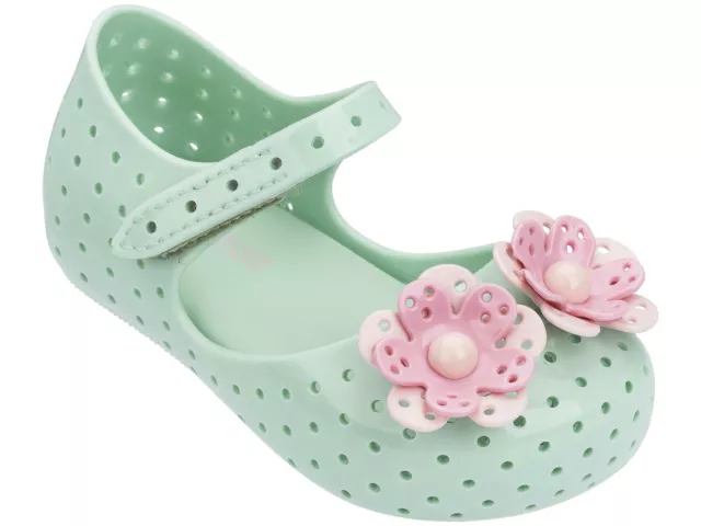 Genuine NEW Mini Melissa FURADINHA XII in Green/Pink - toddler size 5-12