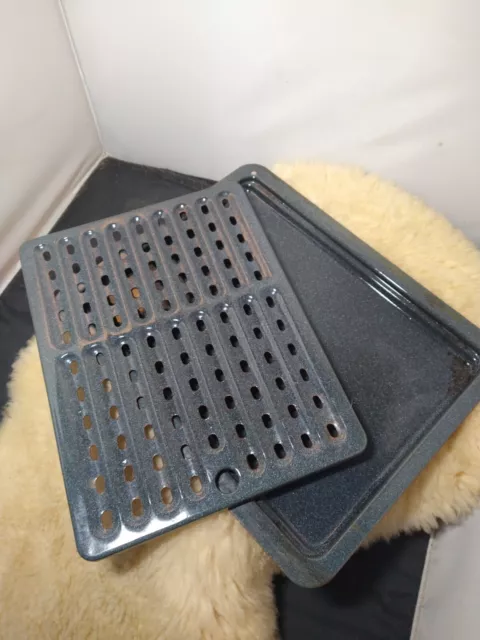 Broiler Pans For Stove Range Oven Porcelain Large 15" X 12" Over Broiler Pans