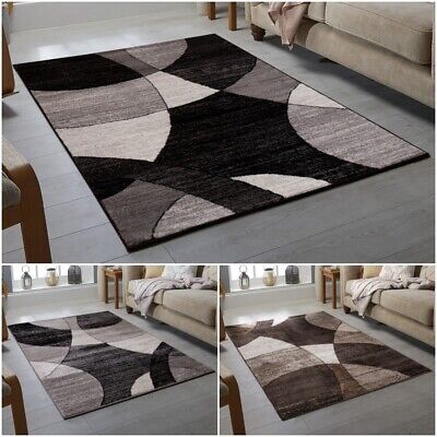BLACK GREY modello tappeti di piccole dimensioni extra large area di Pavimento Tappeto Tappetini Regno Unito a buon mercato