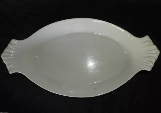 K} Grand plat blanc APILCO " Porcelaine pour le four