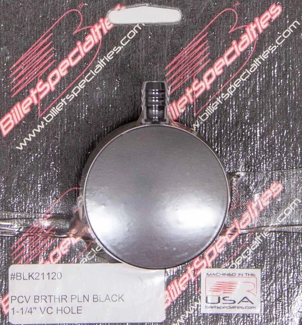 Billet Specialties Pcv Round Push-In Black Breather P/N Blk21120