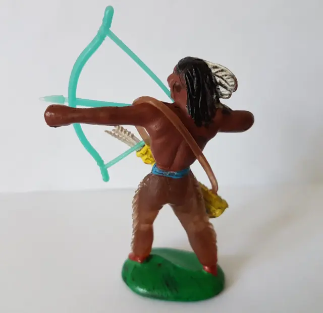 DDR Spielzeug Indianer -- Black Beaver -- Gummi / Wildwest / Hose durchsichtig ! 3