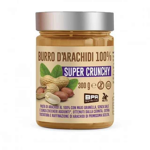 BPR Burro D'Arachidi 100% SUPER CRUNCHY 300g
