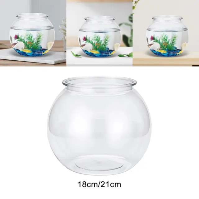 Transparent Small Fish Tank, Fish Bowl Vase Table Round Small Household DIY