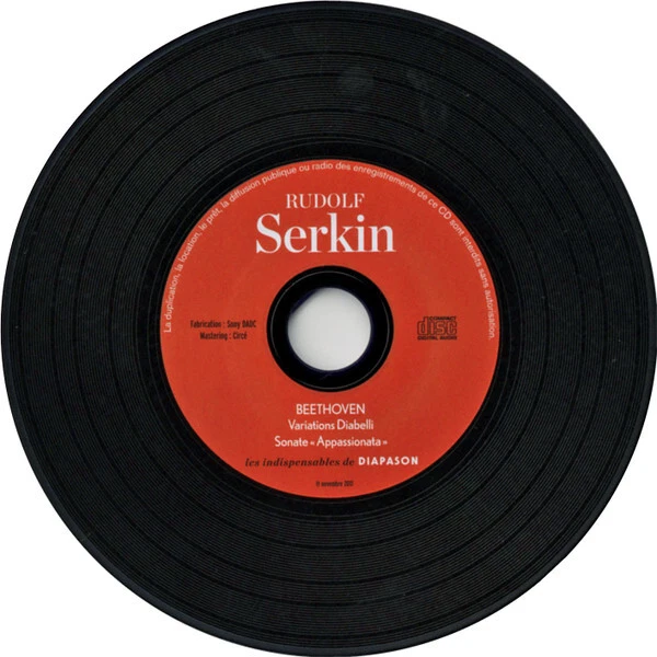 RUDOLF SERKIN LUDWIG van Beethoven Variations Diabelli - Sonate ...
