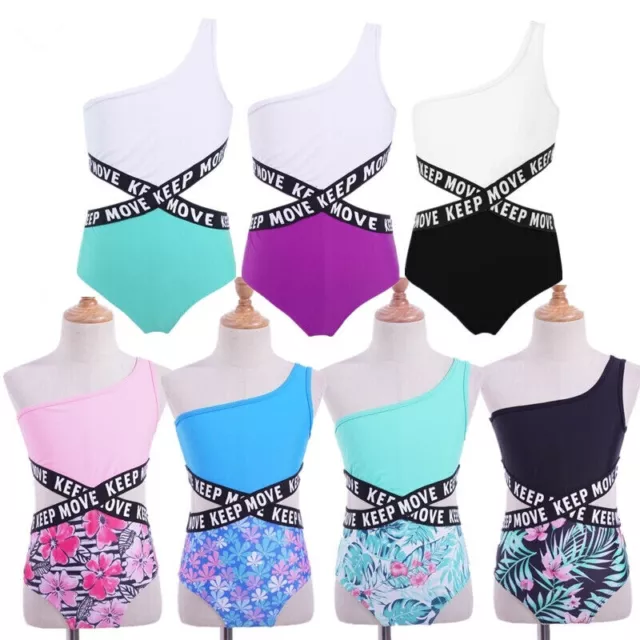 Freebily Einteiler Badeanzug Mädchen Tankini Bademode Sommer Bikini Schwimmanzug