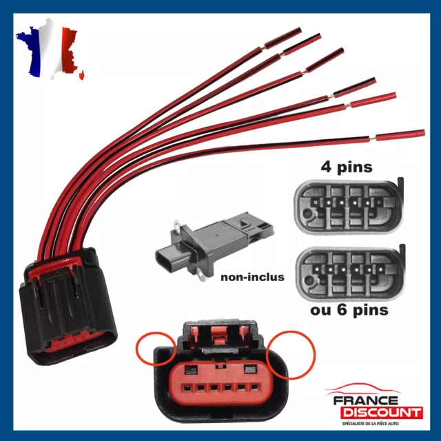 Prise + Faisceau Reparation Debitmetre prevu Jumper Ducato Transit Boxer 1920KQ