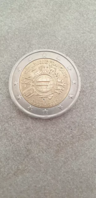 Piece 2 Euros Commemorative Republique Francaise 2002-2012
