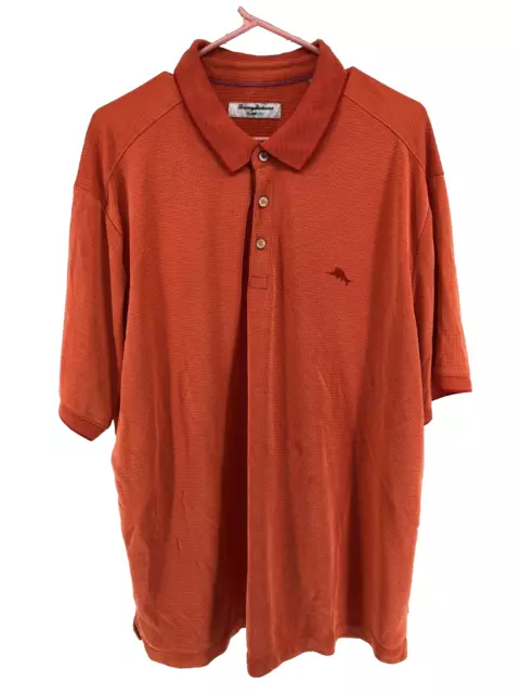 TOMMY BAHAMA SHORT Sleeve Polo Shirt Men's Size 3XL Orange $11.99 ...
