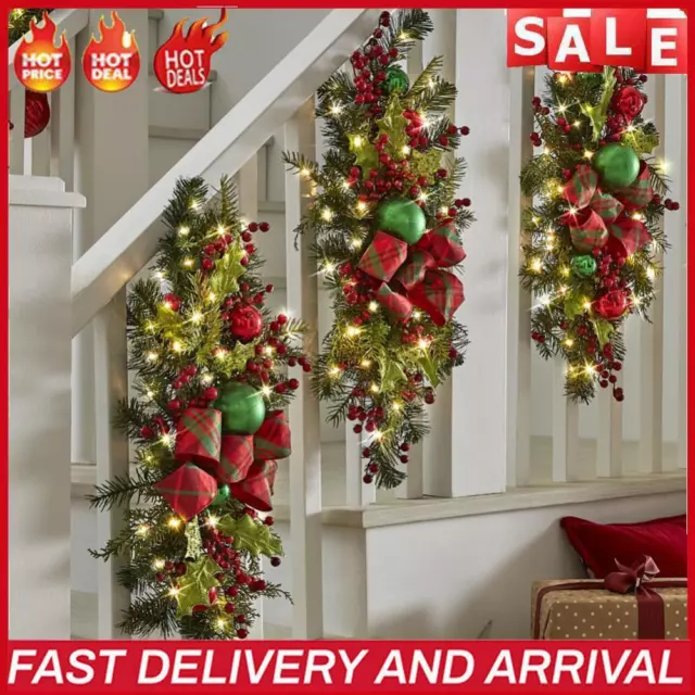 Plastic Artificial Stairs Decor Garland With Light for Indoor Outdoor