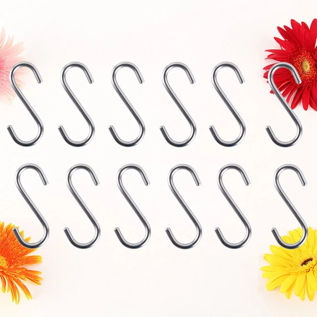 50PCS Utensils Hooks Pan Pots Hooks S Stainless Steel Hooks S Bags Hooks
