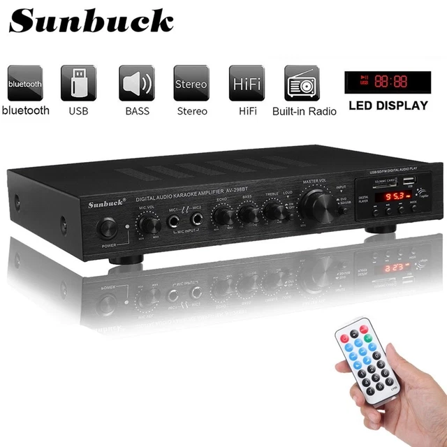 Woopker AK55/AK45 Pro/AK45/AK35 Amplificatore audio Amplificatore digale Bluetooth per Home Car Karaoke Amplificatore audio HiFi a 2 canali FM USB  44