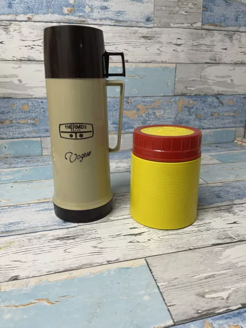 Vintage Vogue Thermos Flask and Roughneck Snack Flask