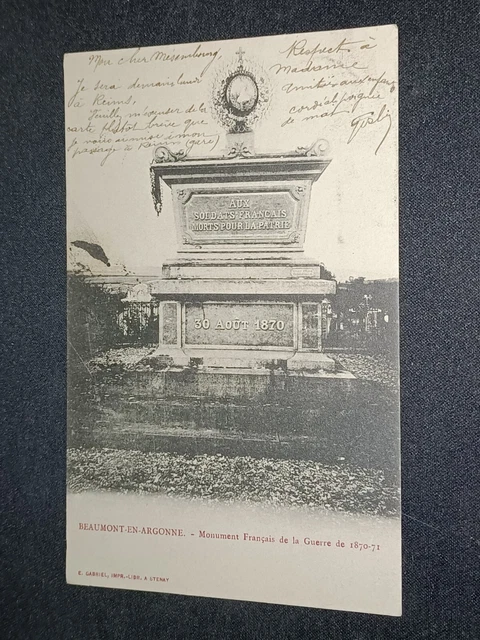 CPA - 08 - BEAUMONT-EN-ARGONNE - French Monument to the War of 1870-71