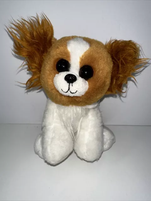 TY Beanie Babies VelveTy Barks 6" Papillon Puppy Dog Stuffed Animal Plush Toy