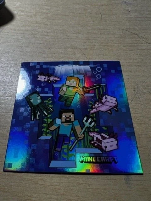 BLOCK CARD LIMITED EDITION MINECRAFT TREASURE Panini 2021 GLOW SQUID ...