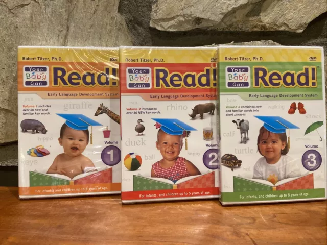 Your Baby Can Read! Early Language Development 1-3 DVDs Reading Phonics Home