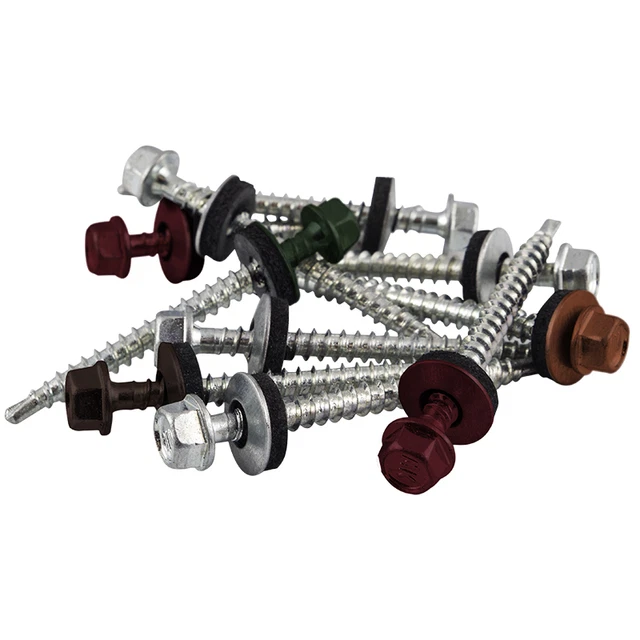 Trapezblechschrauben 250 Stk - 4,8x35mm Selbstbohrend Graphitgrau