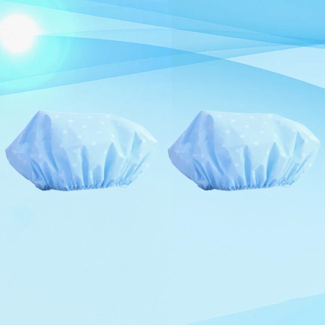 2 Piezas Gorro de Baño EVA Espesor Impermeable Gorra Cabeza Transpirable Sombrero
