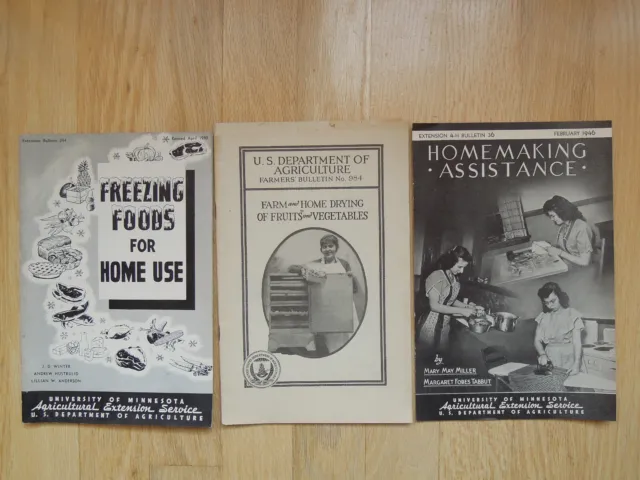 LOT OF 3 USDA University of Minnesota Farmers Bulletins Pamphlets 1930'S & 40'S
