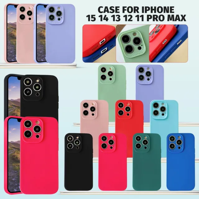 Case For iPhone 15 14 13 12 Mini Plus Pro Shockproof Silicone Mobile TPU Cover
