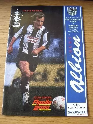 27/01/1990 West Bromwich Albion v Charlton Athletic [FA Cup] . No obvious faults