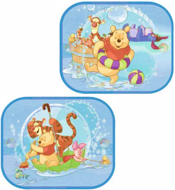 Winnie Puuh 2 x Sonnenschutz Auto Baby Kinder universell 44 x 36 cm Sonnenblende