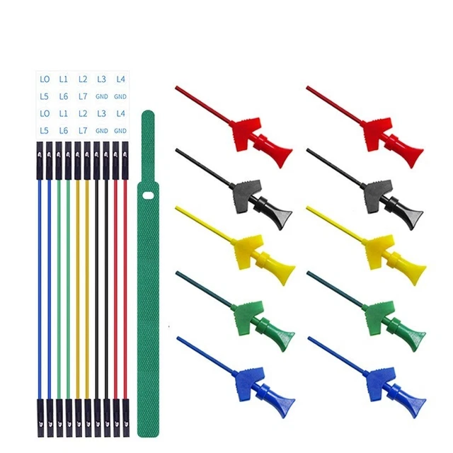 Pinza gancio negozio industriale 10 pezzi clip misurazione mini sonda montaggio