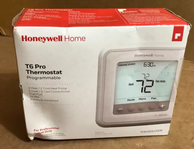 Honeywell Home TH6320U2008 T6 Pro Programmable Thermostat up to 3 - White