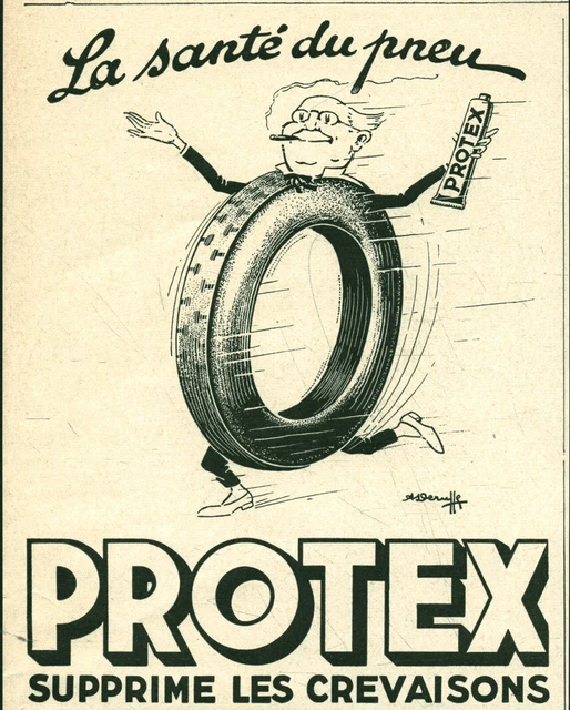 Publicité ancienne pneu Protex 1926  issue de magazine
