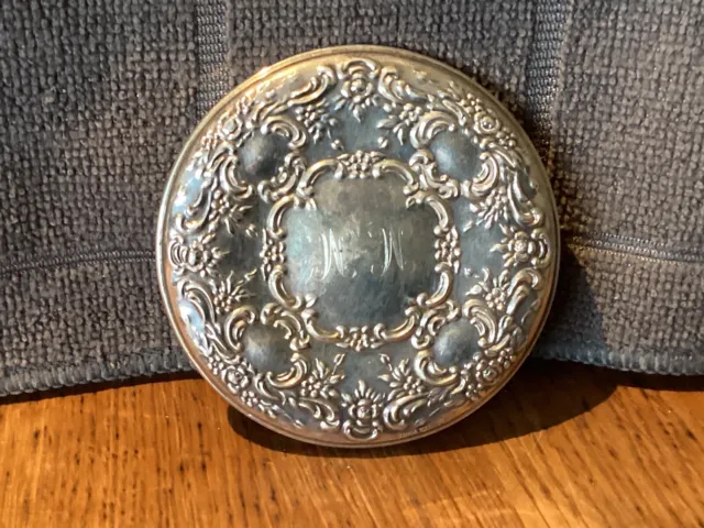 Sterling Silver Towle Handbag Mirror Initials MM Or WW