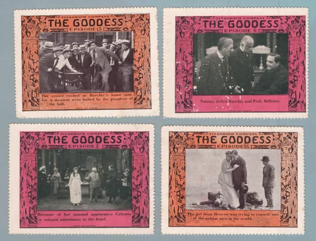 ES2034 Poster stamps advertising: Vitagraph Company "The Gooddess" 4 Episodes