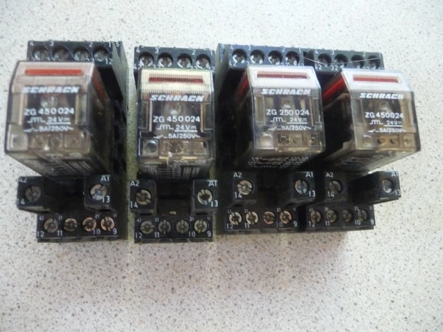 Lot De 4 Supports De Relais IMO ZP8 Octal-8 Pin - 10A 250V - Neuf (peut-être Sans Emballage)