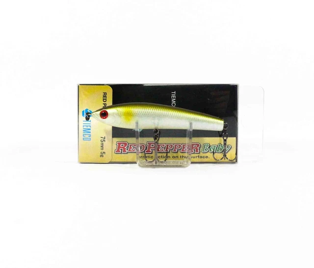 Leurre Flottant Tiemco SRPB-40 - Pencil Rouge Menton - Pêche En Mer - 75mm 5g
