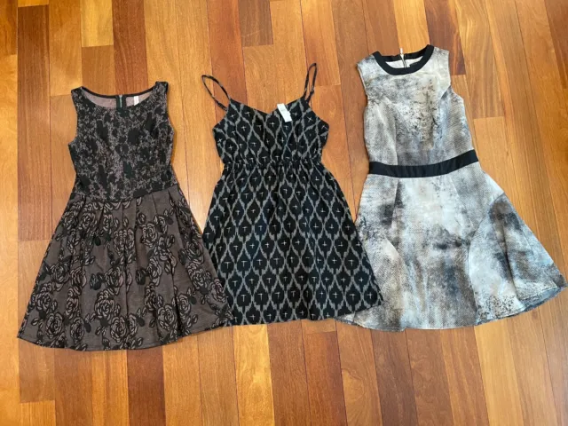 Lot (3) Summer Sleeveless Dresses Women Size XS 00 0 GAP Black Lace Juniors