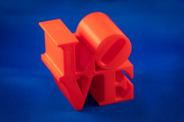 Sculpture LOVE , Classic Pop Art inspired by Robert Indiana plastic 3D