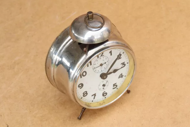Desk Clock Vintage Alarm Clock German Rare 1900's Early 20th 3